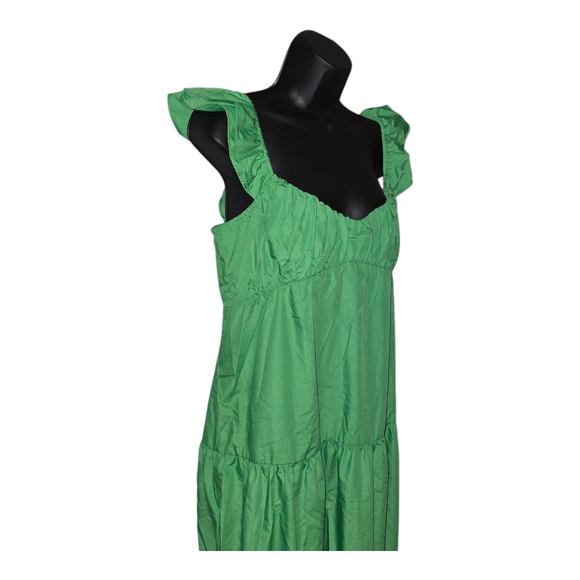 She+Sky Green Ruffled Sleeveless Dress - Picture 2 of 7